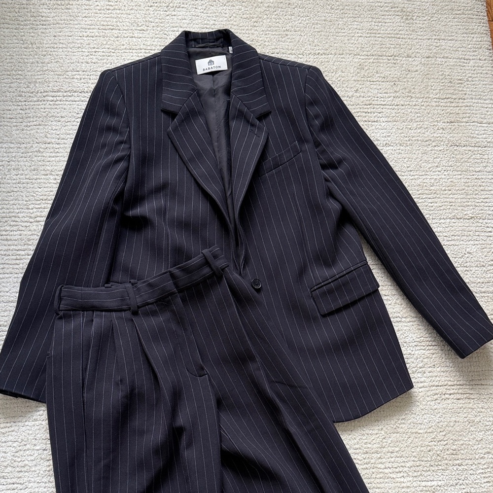 Babaton Black Pinstripe Pantsuit